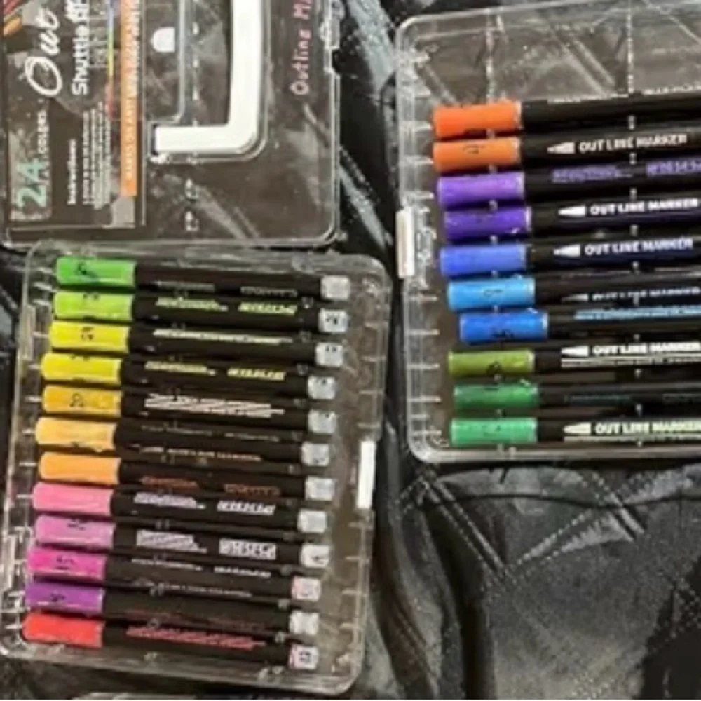 Shuttle Art Stackable Clear Marker Case - 3 layers, 36 marker slots.  Like new.